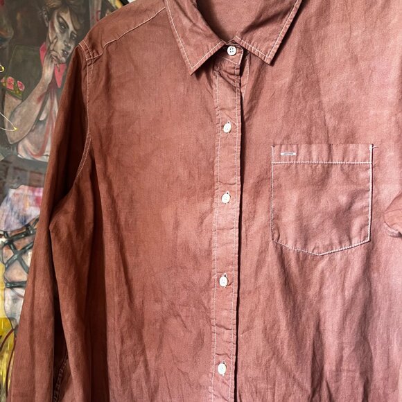 Alex Mill Cup of Jo Hand Dyed Button Down XXL GUC - Picture 2 of 10